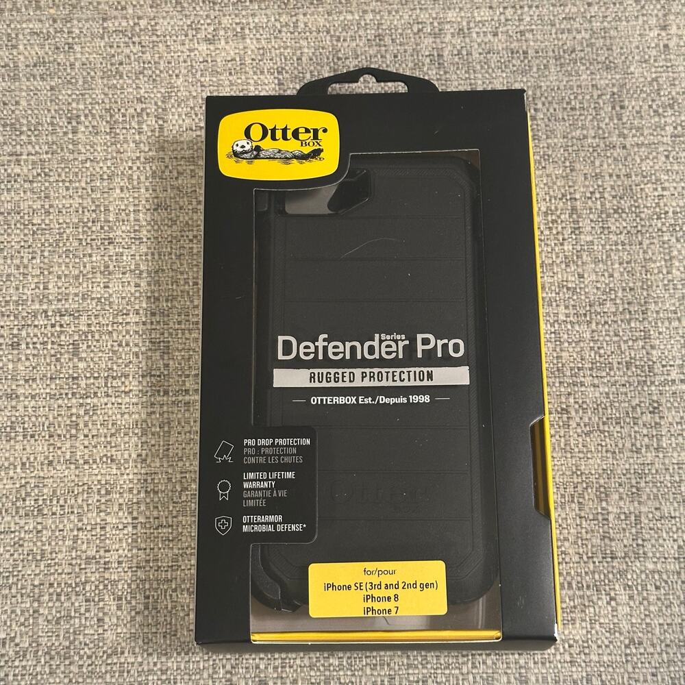 OtterBox Defender Pro Case for iPhone SE/8/7 – Black – New
